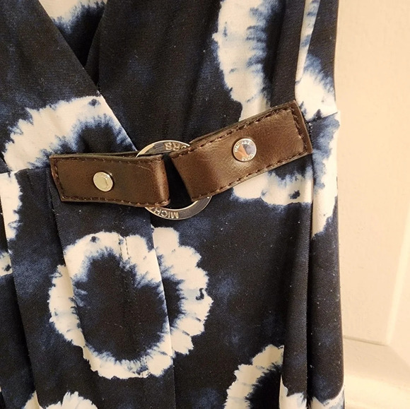 Michael Kors dress size‎ petite medium navy blue pattern - Picture 2 of 4